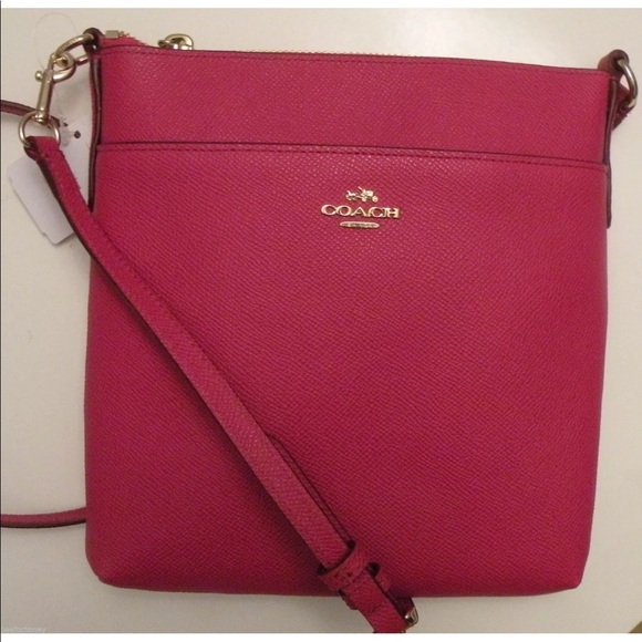 Genuine COACH 52348 ruby red crossbody leather - Picture 1 of 3